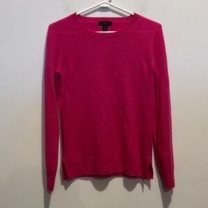 Saks Fifth Avenue Fuchsia Pink 100% Cashmere Sweater women’s size small